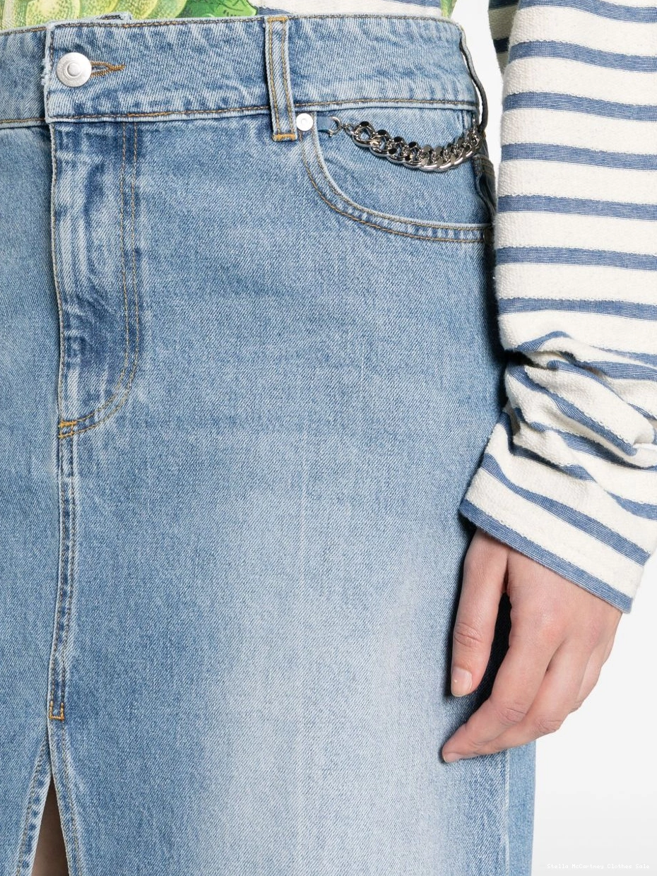 Affordable chain-link Falabella denim Women skirt Stella McCartney Iconic 0819